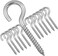 AL ARQAM 12-Pack 304 Stainless Steel Screw Eyes, Heavy Duty Screw in Eye Hooks Ring for Hammock Stand, Yoga &amp; Brazilian Hammocks, Swing Chair, Indoor &amp; Outdoor, Self Tapping Screws #14