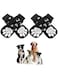 Anti-Slip Dog Socks, Double Side Anti-Slip Soft Comfortable Pet Paw Protectors with Adjustable Straps for Indoor Hardwood Floor Traction Control, Best Puppy Pet Paw Protection, 2 Pairs (Black, M)