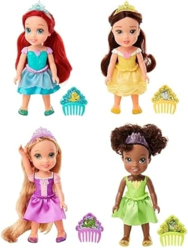 Disney Princess Petite 6 Inch Dolls Glitter Bodice Rapunzel, Multicolor