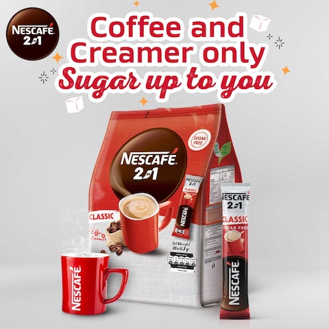 Nescafe 2-In-1 Classic Sugar-Free Instant Coffee, 11.7g