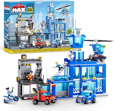 Max Brick Box Playset Police Station