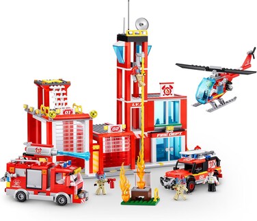 Max Brick Box Playset Fire Station