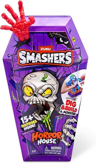 Zuru Smashers Horror House Series 1 Medium &ndash; Monster Building Kit For Kids with 15+ Surprises, Smash, Dig, Sand, Slime &amp; Dissect Features, Collectible Gross Toy Playset, Fun Gift Idea