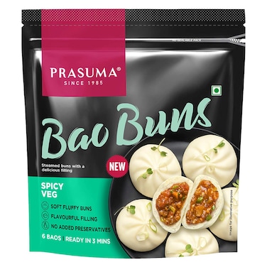 Prasuma Spicy Veg Bao Buns, 300g