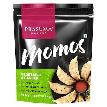 Prasuma Vegetable and Paneer Momos, 200g