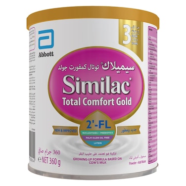 Similac Total Comfort Gold HMO 2'-FL Growing-Up Formula Milk Powder, Stage 3, from 1 to 3 Years, 360g