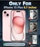 Muzz iPhone 15 Plus Case (6.7 Inch), Transparent, Anti-Scratch, Anti-Yellowing, Shockproof, Crystal Clear (iPhone 15 Plus)