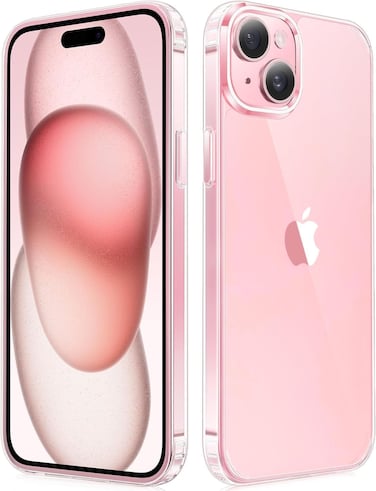 Muzz iPhone 15 Plus Case (6.7 Inch), Transparent, Anti-Scratch, Anti-Yellowing, Shockproof, Crystal Clear (iPhone 15 Plus)