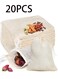 Pcs Muslin Bags with Drawstring, Reusable Tea Bags, Spice Bags for Cooking Soup/Herb/Loose Leaf Tea, Natural Cotton Small Cheese Cloth Bag for Straining, Sachet Bags Empty, 4 X 3 Inches