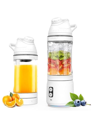 Angju Portable Blender for Shakes &amp; Smoothies, Anti-jam Blade High Speed Travel Blender, 700ml Rechargeable Blender, Travel Lid Mini Fruit Juice Mixer with BPA Free Sporty Bottle for Picnic/Office/Gym