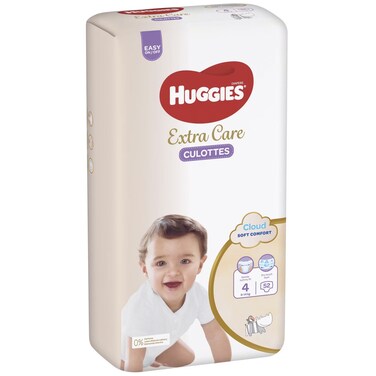 Huggies Extra Care Soft Cloud Culottes Baby Diaper Pants Size 4 9-14kg Jumbo Pack 52 Pants