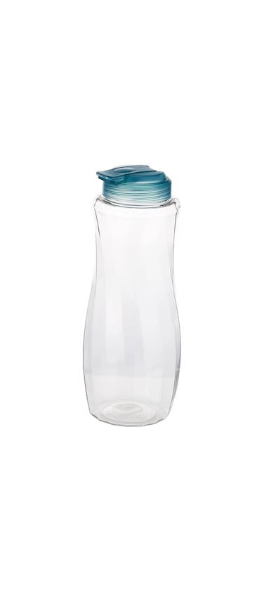 Komax Wave Water Bottle, Round Bottle with Cap, 1.1L, One Touch Opening, 1Pc, Made in Korea