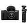 Sony Interchangeable Lens Vlog Camera ZV-E10LB Black And Shooting Grip With Wireless Remote Commander GP-VPT2BT Black