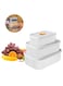 Fridge Organizer, 3 Pack Refrigerator Bins with Lids, BPA-Free Produce Containers for Clear Food, Drinks, and Vegetable Storage