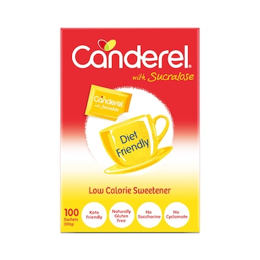 Canderel with Sucralose Low Calorie Sweetener 100 Sachets