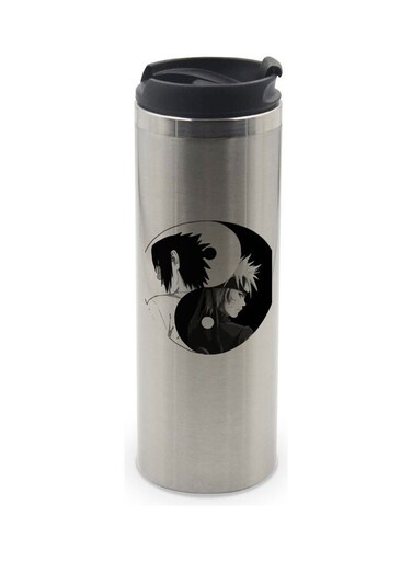 Naruto Printed Double Wall Tumbler With Lid Multicolour 400ml