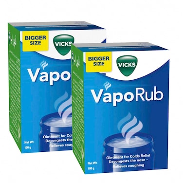 Vicks VapoRub Topical Cough Suppressant 100g Pack of 2