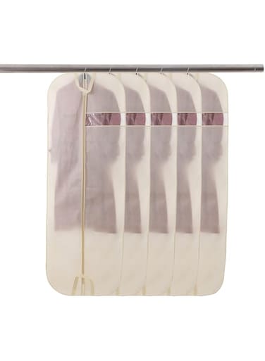 Red Dot Gift Non-Woven Garments Cover (10-Pack) 66''x 24'' for Abayas, long Dress,Jelebya,Evening Dress With Zipper (165 * 60cm, Beige)