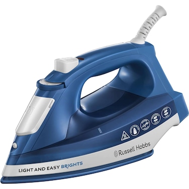 Russell Hobbs Steam Iron 26483GCC, 2400 W, 240 ml, Blue, Ceramic Soleplate