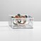Small Plastic Baby Nursery and Food Organizer -Storage Holder Bin with Handles for Closet, Cupboard, Cabinet, Drawers, Shelves - Holds Canned Food, Bottles, Formula - Ligne Collection, Clear - Pack of 1