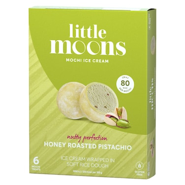 Little Moons Mochi Ice Cream with Nutty Perfection Honey Roasted Pistachio, 192g