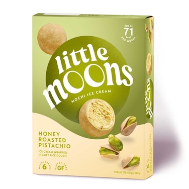 Little Moons Mochi Ice Cream with Nutty Perfection Honey Roasted Pistachio, 192g