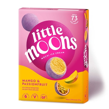 Little Moons Passionfruit and Mango Flavoured Mochi Ice Cream, 192g