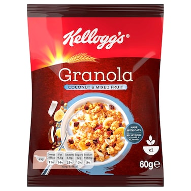 Kellogg's Mixed Fruit with Coconut Granola, 60g