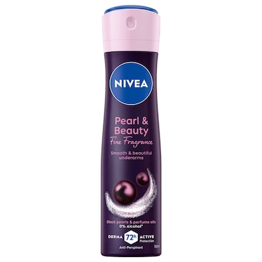 NIVEA Pearl &amp; Beauty Antiperspirant Deodorant for Women, Soft &amp; Smooth, 72H Active Protection, Black Pearls &amp; Perfume Oils, Spray 150ml