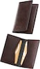 VULKITLeather Business Card Holder 2 Sided Slim Business Name Card Organizer for Men or Women, Up to hold 20 cards