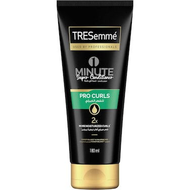 TRESemm&eacute; Pro Curls 1 Minute Super Conditioner, Intense Moisturization for Dry and Curly Hair, with Porosity Balance &amp; Hyaluronic Acid, 2x More Hydrated Curls, 180ml
