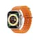 Riversong Motive 5T Calling Smart Watch, 1.9 inch Borderless Display, 50+ Sports Modes, AI Voice Assistant, 24h Health Management, IP68 Waterproof &amp; More, Black &amp; Orange Strap
