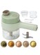 in 1 Handheld Electric Vegetable Cutter Set, Mini Handheld Wireless Electric Garlic Masher Chopper, Mixer &amp; Food Slicer Dicer for Garlic, Pepper, Chili, Onion