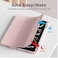 ZOOMEE Case for iPad Pro 13 Inch 2024 M4 with Pencil Holder Slim Trifold Soft TPU Back Support Pencil Pro and Pencil(USB-C) Auto Sleep/Wake iPad Pro 13 Case, Pink