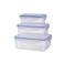 Westinghouse USA Rectangular Food Storage Box Set   3 Sizes: 0.5L, 1.0L, 1.5L   Stackable &amp; Airtight   BPA-Free Plastic   Dishwasher Safe