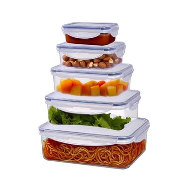 Westinghouse USA Rectangular Food Storage Box Set   5 Sizes: 0.24L, 0.5L, 1.0L, 1.5L, 2.5L   Leak-Proof Lids   Stackable &amp; Space-Saving