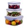 Westinghouse USA Square Food Storage Box Set   3 Sizes: 0.4L, 0.7L, 1.2L   Durable &amp; Stackable   BPA-Free &amp; Dishwasher-Safe