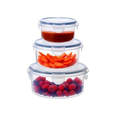Westinghouse USA Round Food Storage Box Set   3 Sizes: 0.4L, 0.8L, 1.5L   BPA-Free   Airtight &amp; Leak-Proof   Durable &amp; Stackable