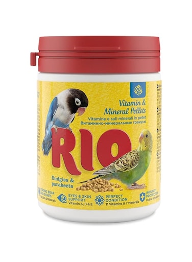 RIO Vitamin and Mineral Pellets for Budgies and Parakeets Food Supplement 120g