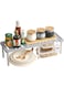 LEAP Retractable Kitchen Storage Rack - Space-Saving &amp; Durable - Stackable Cabinet Shelf, Organizers, and Storage, Kitchen Counter Shelves for Pantry Cupboard, ABS Construction (White - 15.5x24x62cm)