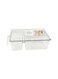 Kitchen refrigerator Storage Container with Handle Refrigerator Organizer - Transparent