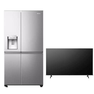 HISENSE FRIDGE RS819N4ISU 601L + 43&quot; UHD TV (FOC -43A61N )
