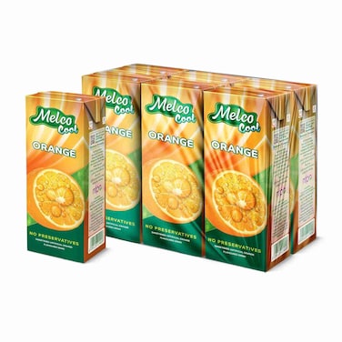 Melco Orange Flavoured Drink, 225ml Pack of 6