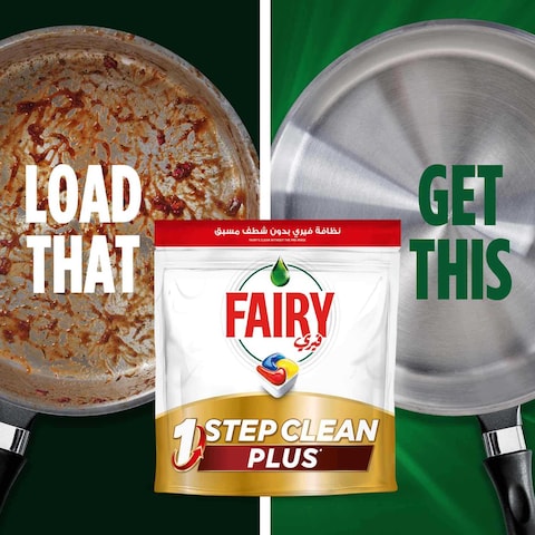 Fairy 1 Step Clean Plus Automatic Dishwasher Tablets Lemon Scent 20 Tablets x5