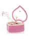 ELECDON Ballerina Music Box, Pink Heart Keepsake Box Rotating Dancing Girl Figurine Gift Box for Jewelry Storage, Trinket, Valentine's Day, Birthday, Wedding (6x5.5x2.8Inch)