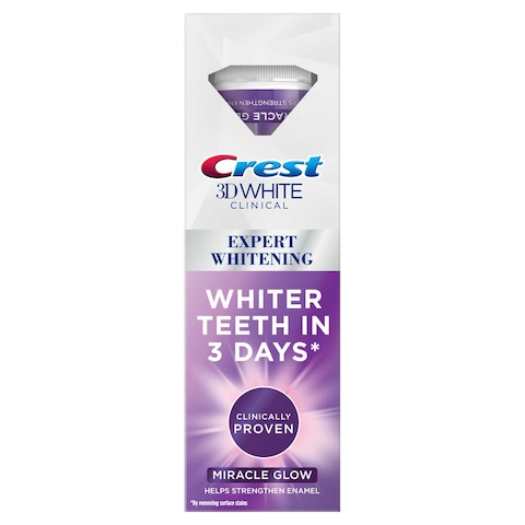 Crest 3D White Clinical Miracle Glow Advanced Whitening Technology Toothpaste 75ml