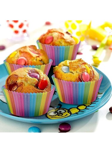 200 Pieces Of Cupcakes, Lined Cupcakes, Packaging Muffin Boxes, Baking Boxes, Rainbow Baking Cups, Muffin Desserts, Birthdays, Weddings And Parties