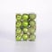 Christmas Tree Plastic Decorative Ornaments Christmas Balls Shatterproof - 24 Pieces, 3cm Assorted Colors (Lawn Green)