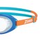 Zoggs Little Ripper Swim Goggles Blue Orange Clear &ndash; Anti-Fog Clear Lenses With UV Protection &amp; Adjustable Strap, Comfortable Leak-Resistant Toddler &amp; Kids Swimming Goggles