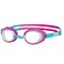 Zoggs Little Ripper Swim Goggles Pink Turquoise Clear &ndash; Anti-Fog Clear Lenses With UV Protection &amp; Adjustable Strap, Comfortable Leak-Resistant Toddler &amp; Kids Swimming Goggles